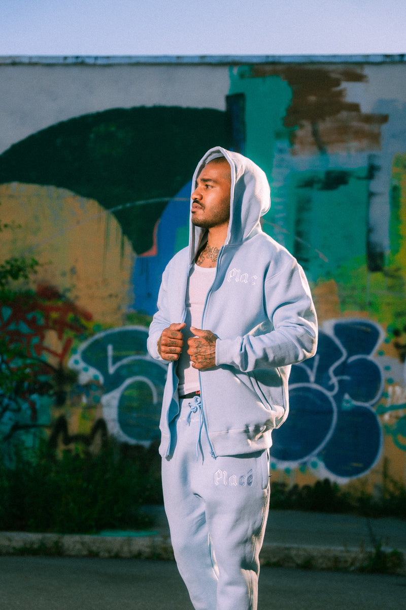 P FLARE TR SKY BLUE SWEATSUIT