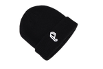 P BLACK EMBROIDERED BEANIE