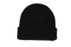 P BLACK EMBROIDERED BEANIE